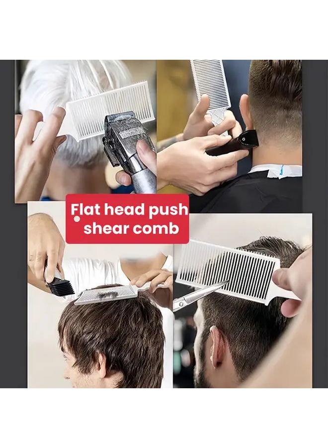 Professional Haircutting Comb For Men Precision Trimming And Blending White - Image 2